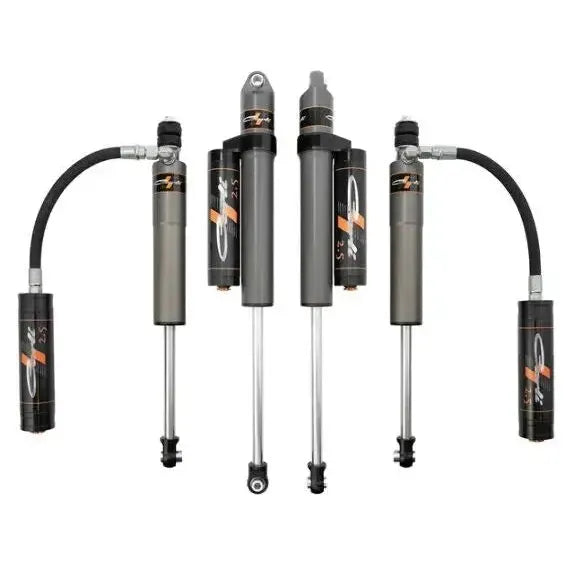2005-2024 Powerstroke Carli Pathfinder 2.5 Level Height Remote Shocks & Reservoir Mounts (CS-FLVLSPKG-CS25RR-A)