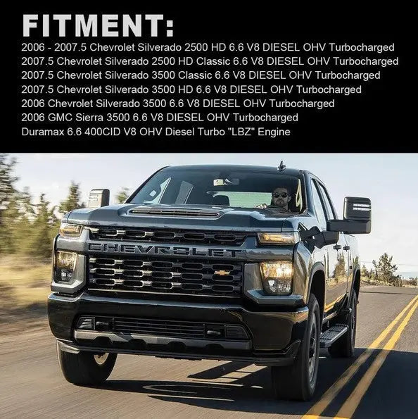 For 2006-2007.4 6.6L Chevrolet Silverado Classic GMC Duramax LBZ Diesel EGR Valve Cooler Delete Kit (Ordinary)