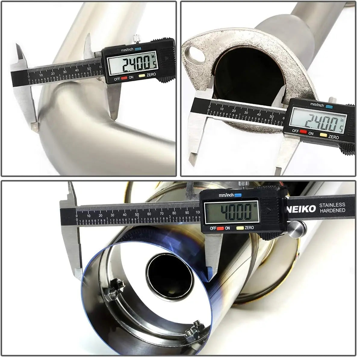 2006-2011 Honda Civic 4-Door Sedan Catback Exhaust System Burnt Muffler Tip N1 series