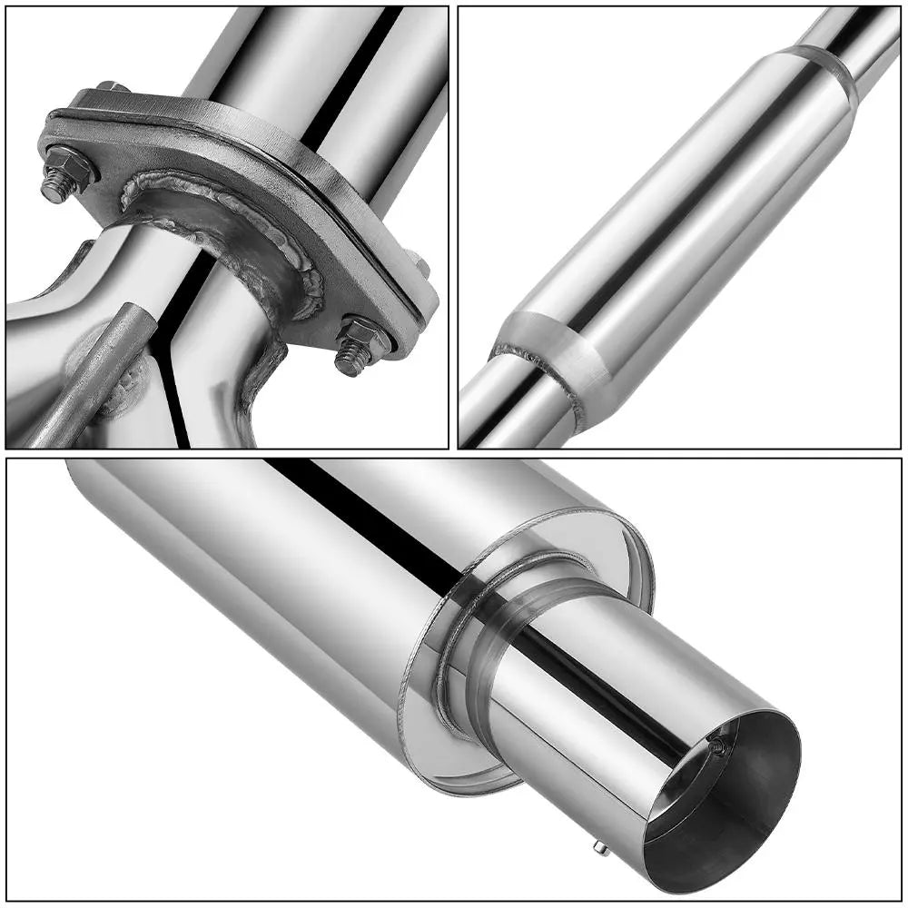 2007-2012 Nissan Altima V6 4 Inches Rolled Muffler Tip Catback Exhaust System