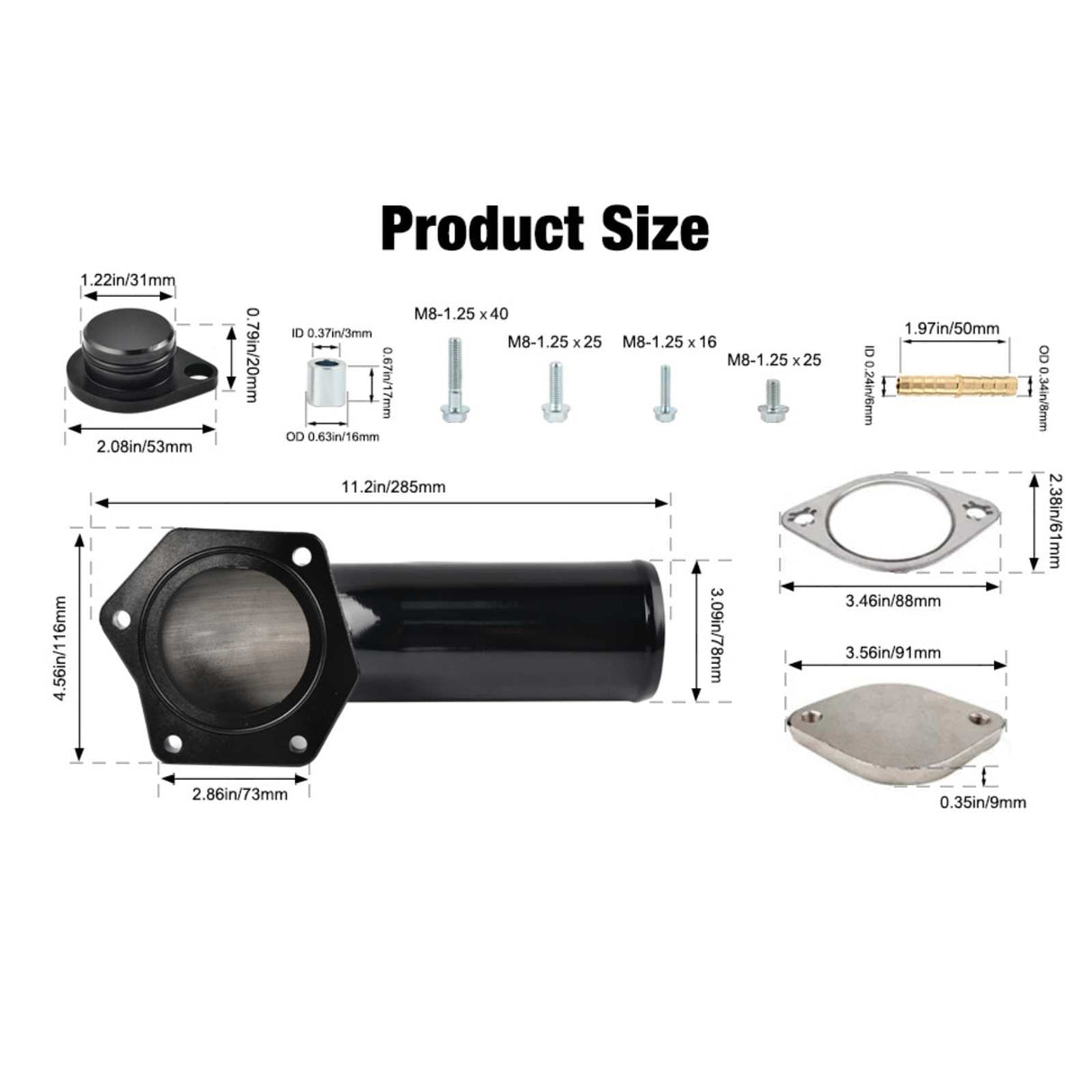 EGR Delete Kit For 2008-2010 6.4L Ford Powerstroke Turbo Diesel F250 F350 F450 Flashark