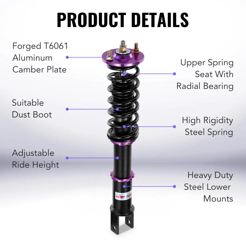 For 2008-2012 Honda Accord Coilover Shock Absorbers Struts 4PCS