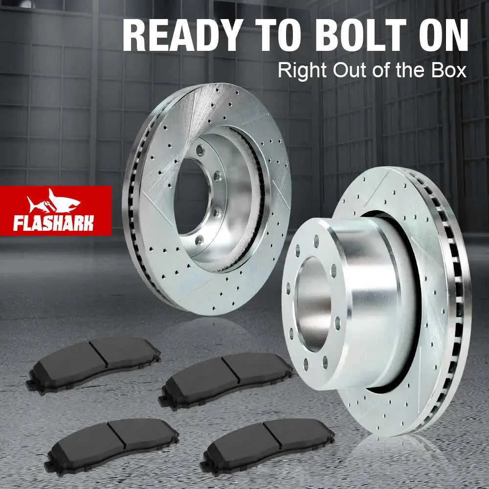 For 2009-2018 Dodge Ram 2500 3500 Brake Rotors and Pads Kit - Front and Rear