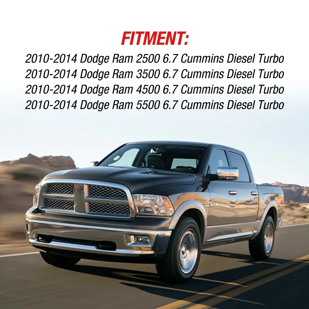 For 2010-2014 6.7L Dodge Ram Cummins EGR Throttle Valve Cooler Delete Kit Flashark