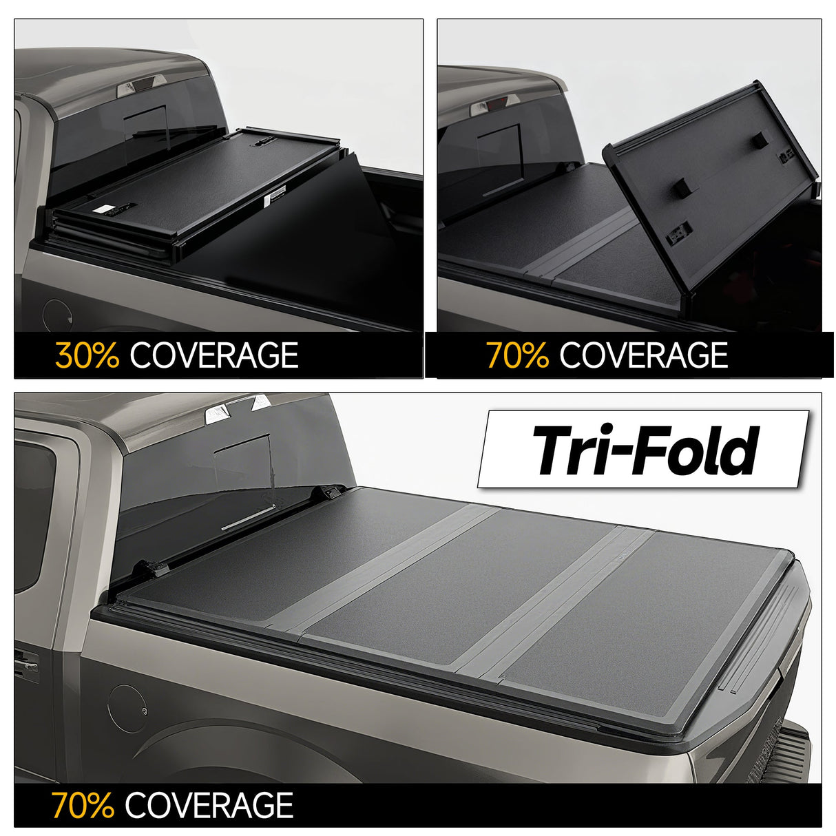 Trucktok 2010-2025 Chevy Silverado Sierra 8FT 3-Fold Hard Bed Tonneau Cover TruckTok
