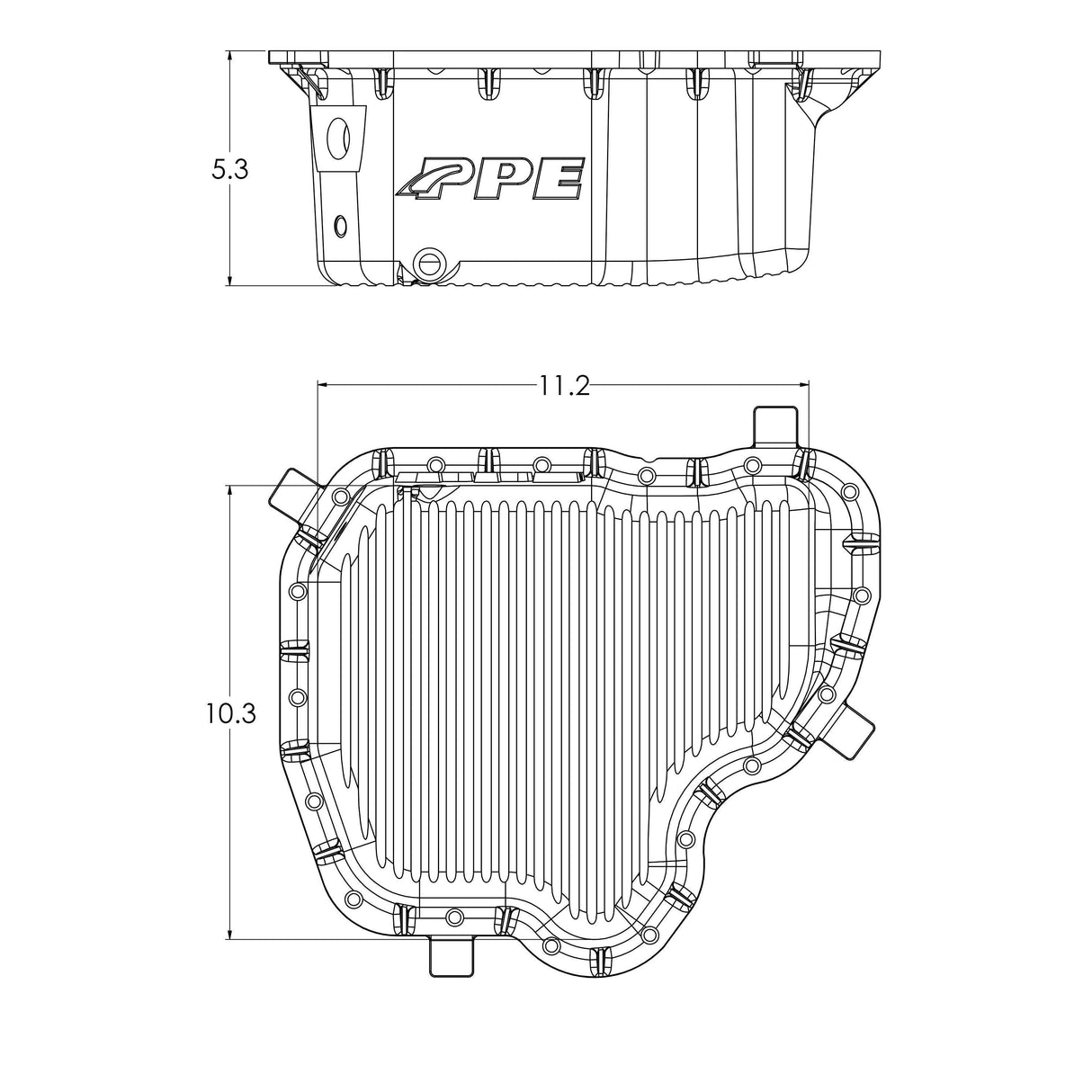 2001-2016 Duramax High Capacity Cast Aluminum Oil Pan (114052120)