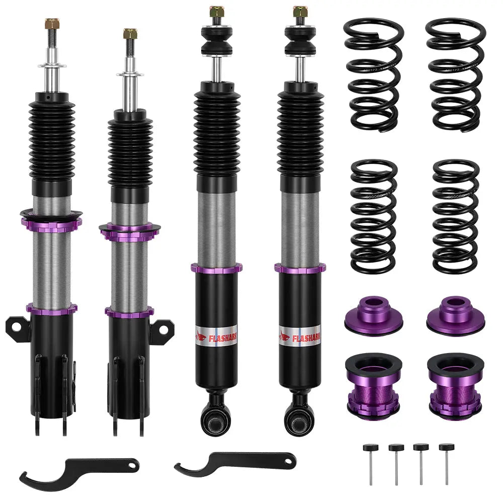 2013-2019 Toyota Yaris Hatchback (XP130/XP150) 32-Way Damping Coilover Shock Absorbers Struts | Flashark