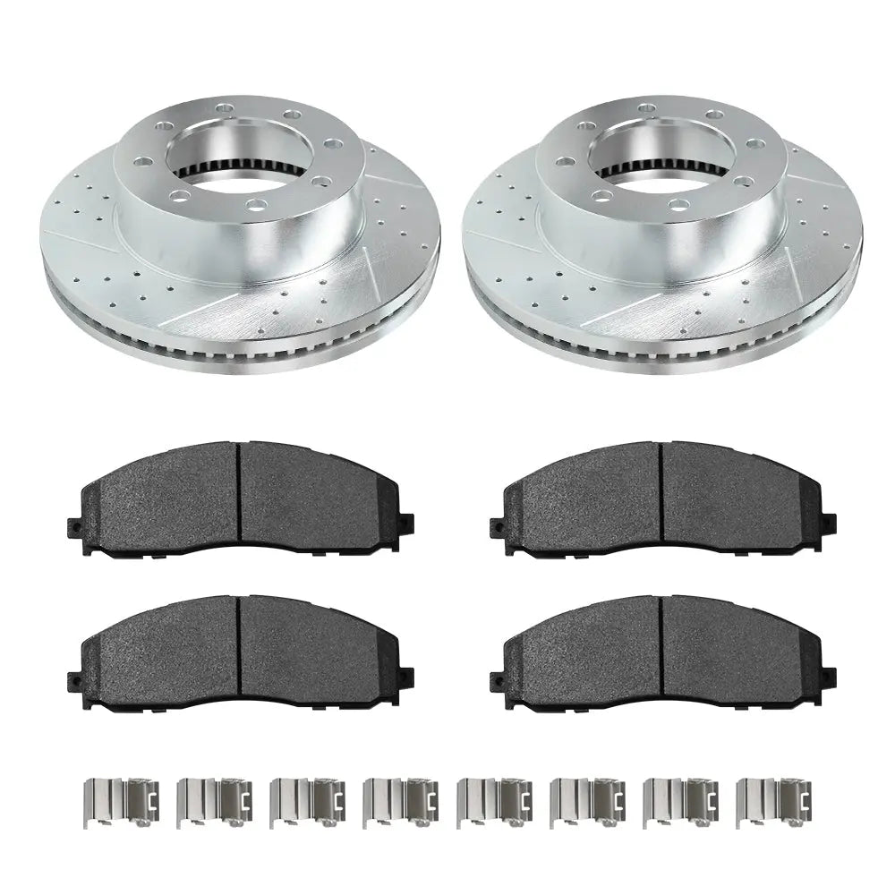 For 2013-2022 Ford Super Duty F250 F350 Brake Rotors and Pads Kit - Front and Rear
