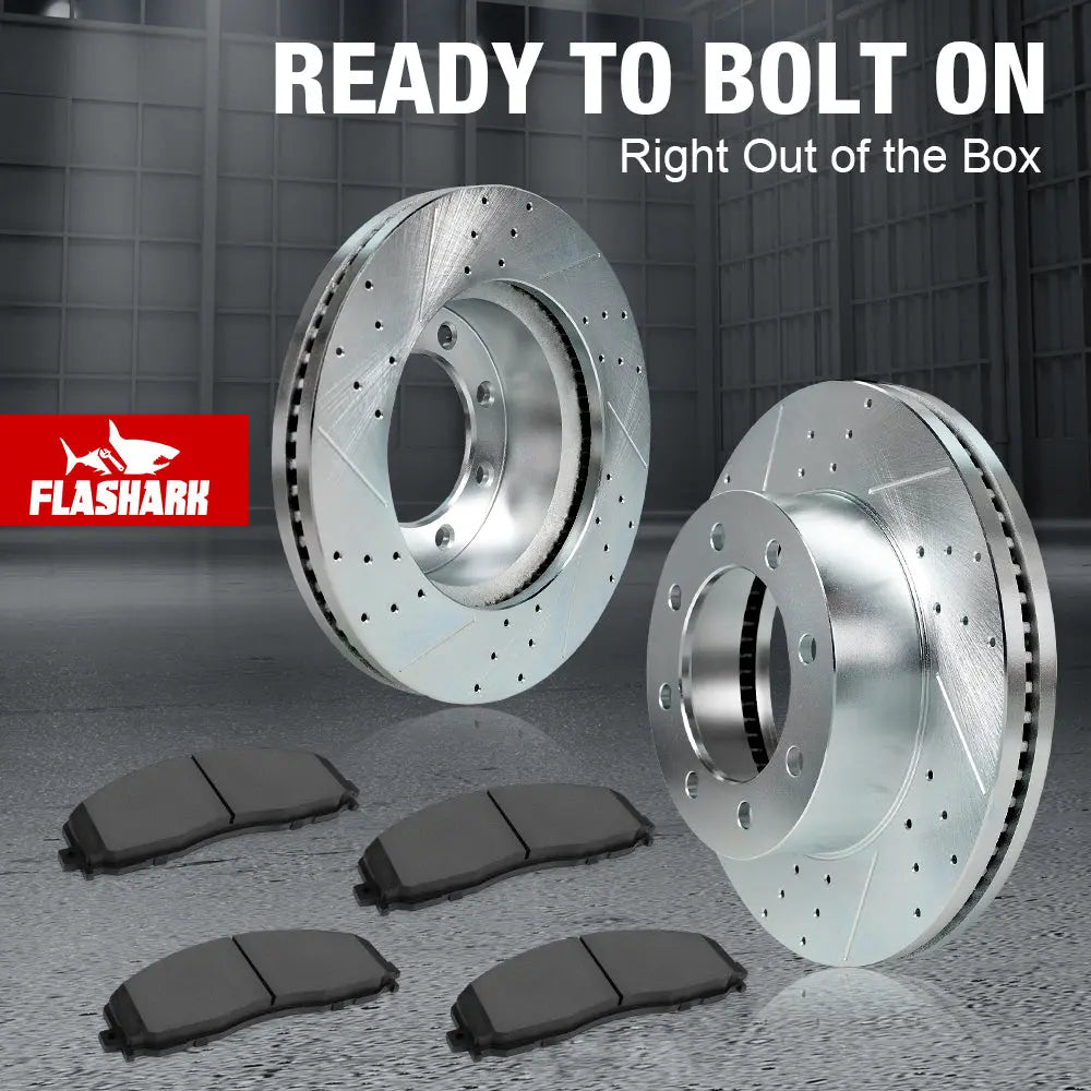 For 2013-2022 Ford Super Duty F250 F350 Brake Rotors and Pads Kit - Front and Rear