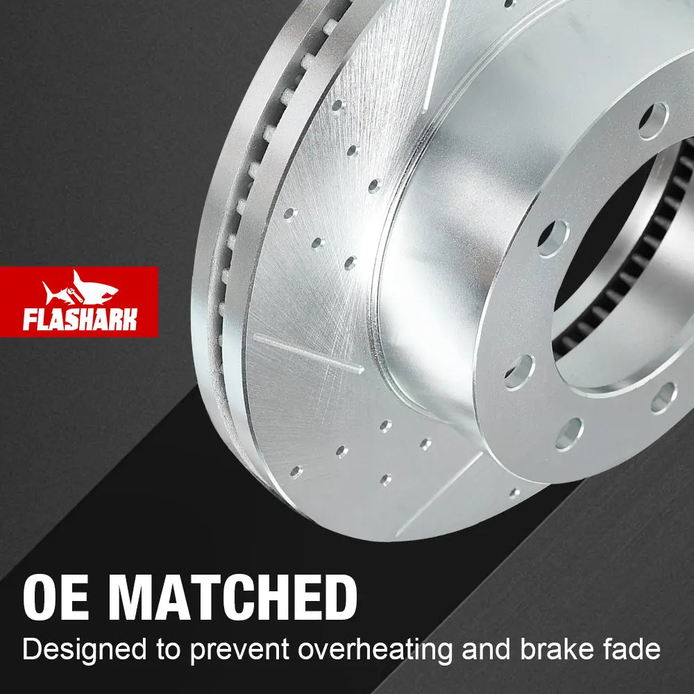 For 2013-2022 Ford Super Duty F250 F350 Brake Rotors and Pads Kit - Front and Rear