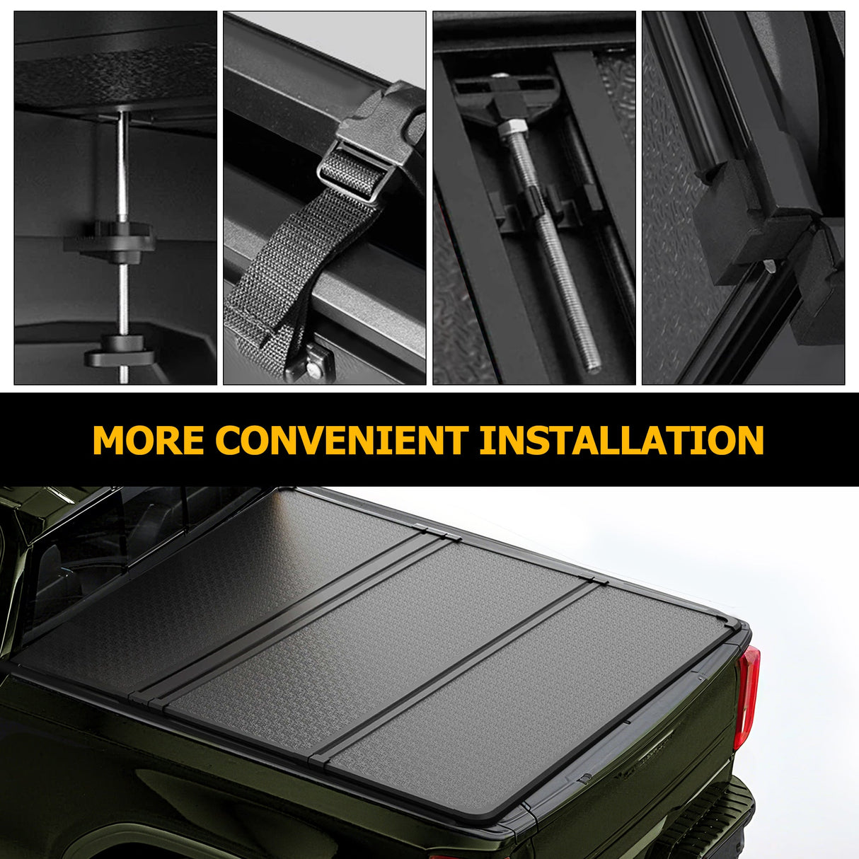 Trucktok 2014-2019 Chevy Silverado Sierra 6.5FT 3-Fold Hard Bed Tonneau Cover TruckTok