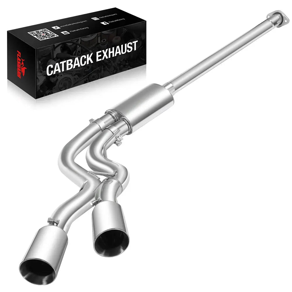 Catback Exhaust System For 2015-2020 Ford F150 2.7L 3.5L 5.0L 3-Inch W/ Black/Polished Muffler Tips