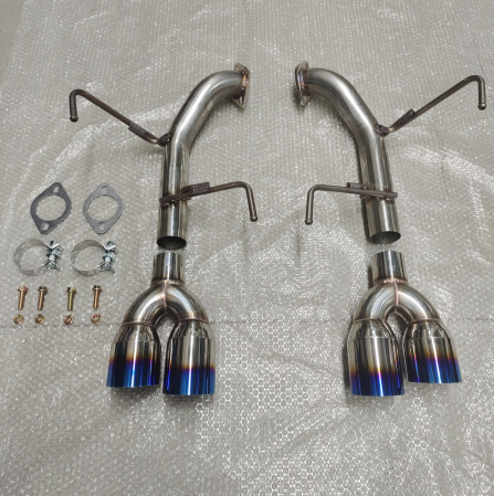 Catback&Axleback Exhaust System for 2015-2021 Subaru WRX / STI, 4-inch Quad Muffler Tips, N1 Style Burnt Tip Flashark