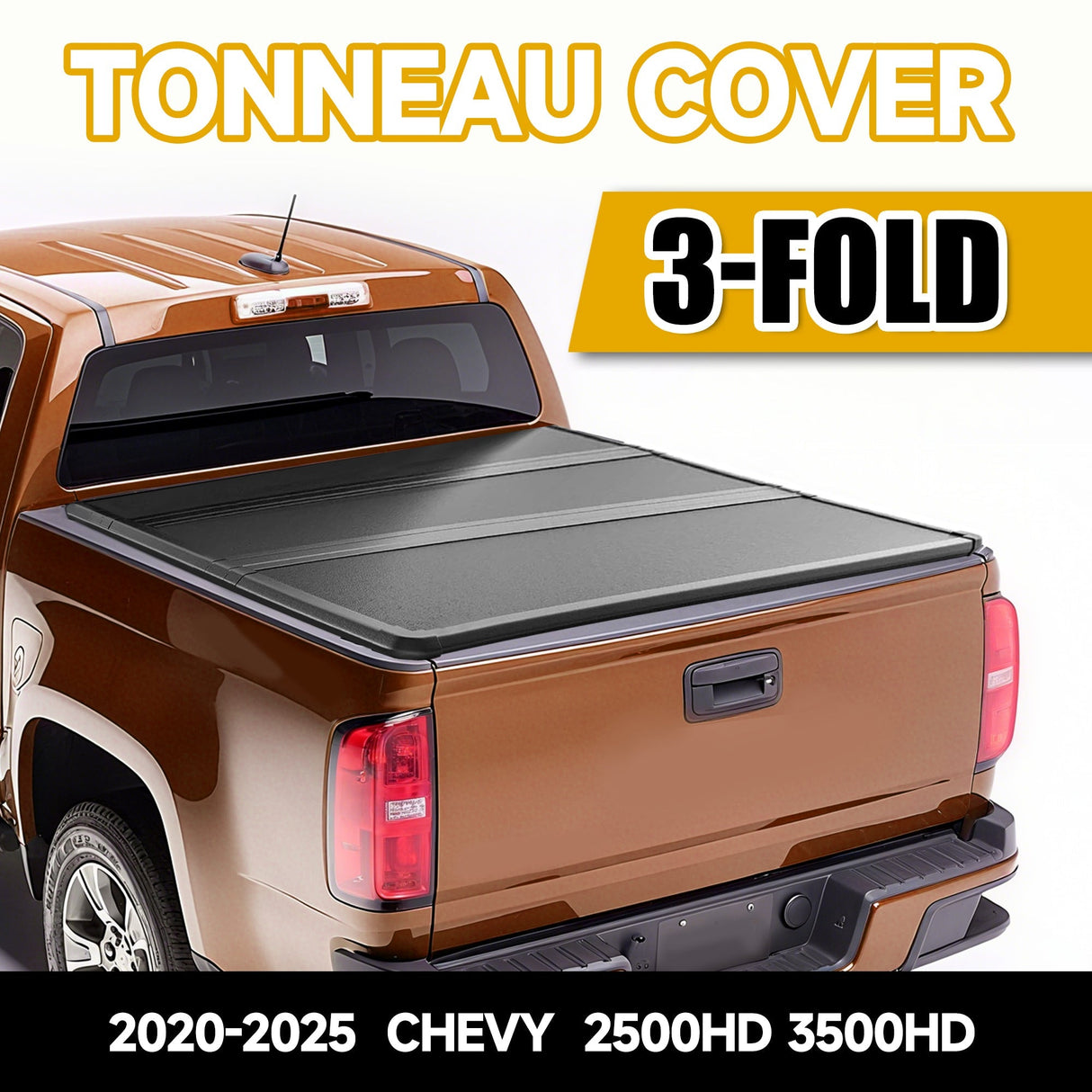 Trucktok 2020-2025 Chevy Silverado Sierra 6.9FT 3-Fold Hard Bed Tonneau Cover TruckTok