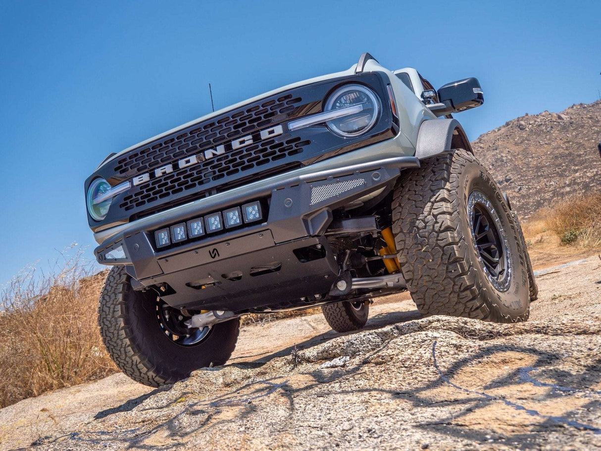 2021-2026 Ford Bronco Baja Tubular Front Bumper & Skid Plate Turn_Offroad