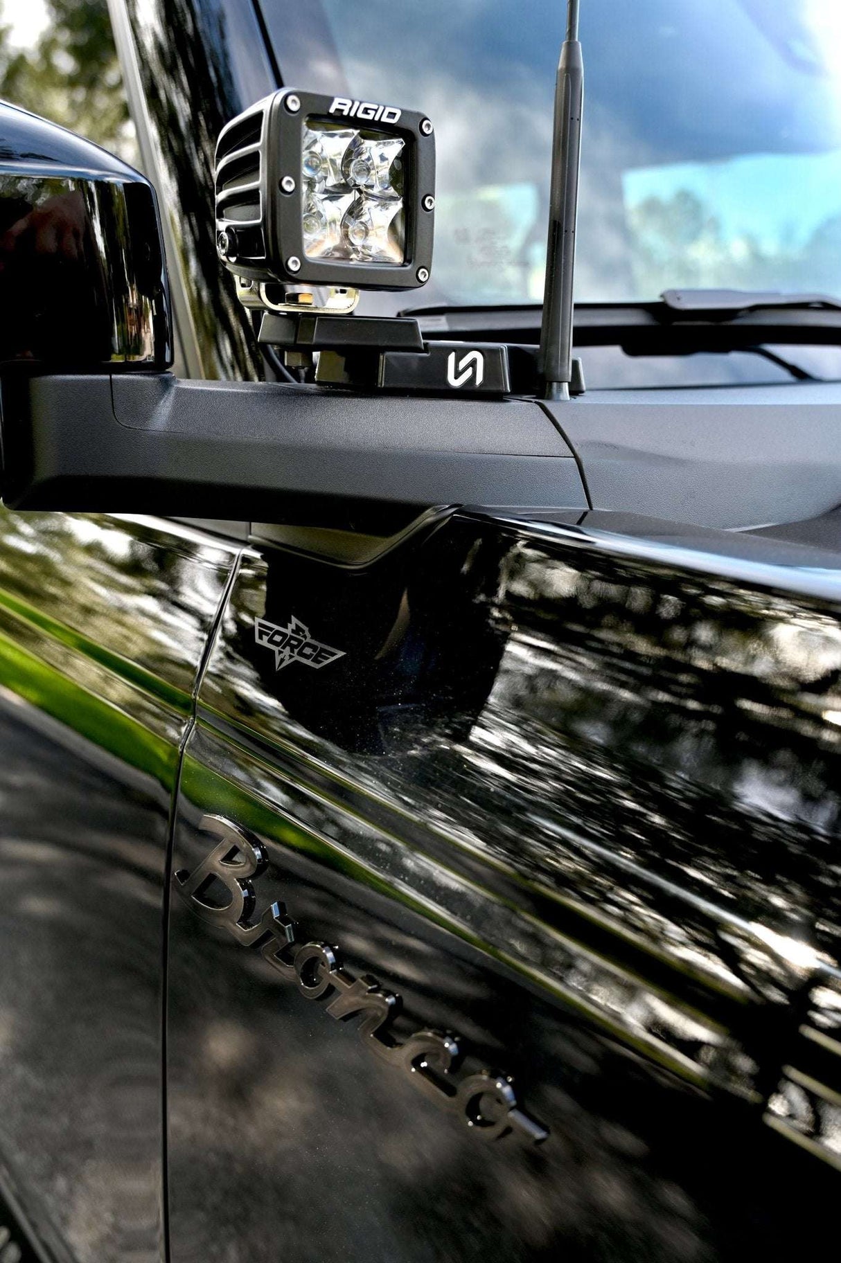 Billet Mirror Light Mount for Ford Bronco (Pair) Turn_Offroad