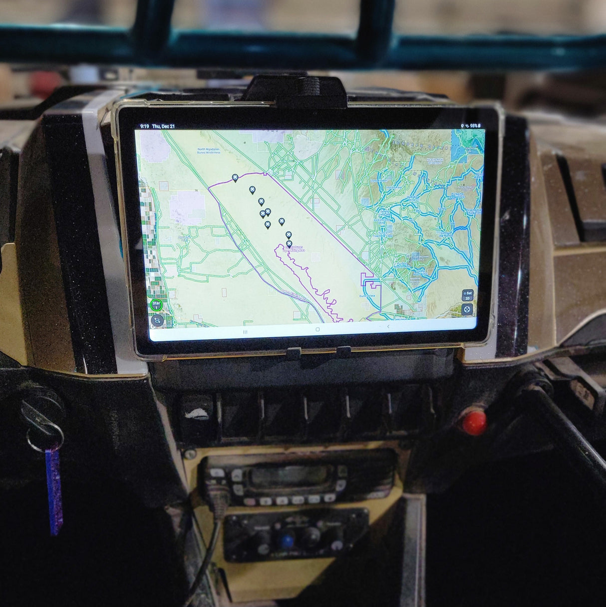 Polaris RZR Universal Tablet GPS Mount for 19-24 Pro R / Turbo R / Pro XP by FASTLAB