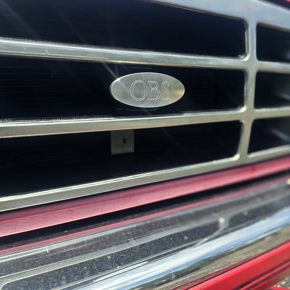 Diesels and Dirtbags Billet Grille Emblem – 1992–1997 Ford F-Series Diesels and Dirtbags