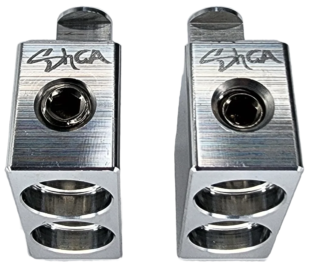 Sky High Car Audio Dual 1/0 AWG to Single 1/0 Amp Input Reducers (Pair) Sky High Car Audio