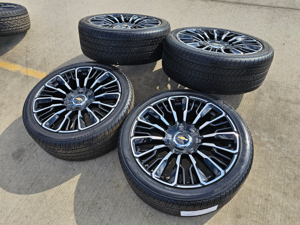 24" Chevy Tahoe Suburban Silverado OEM High Country wheels rims 2025 2026 NEW Texas Truck Tire