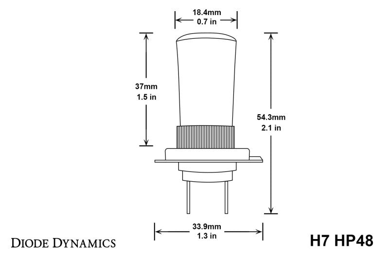 Diode Dynamics H7 HP48 LED - Froid - Blanc (Paire)