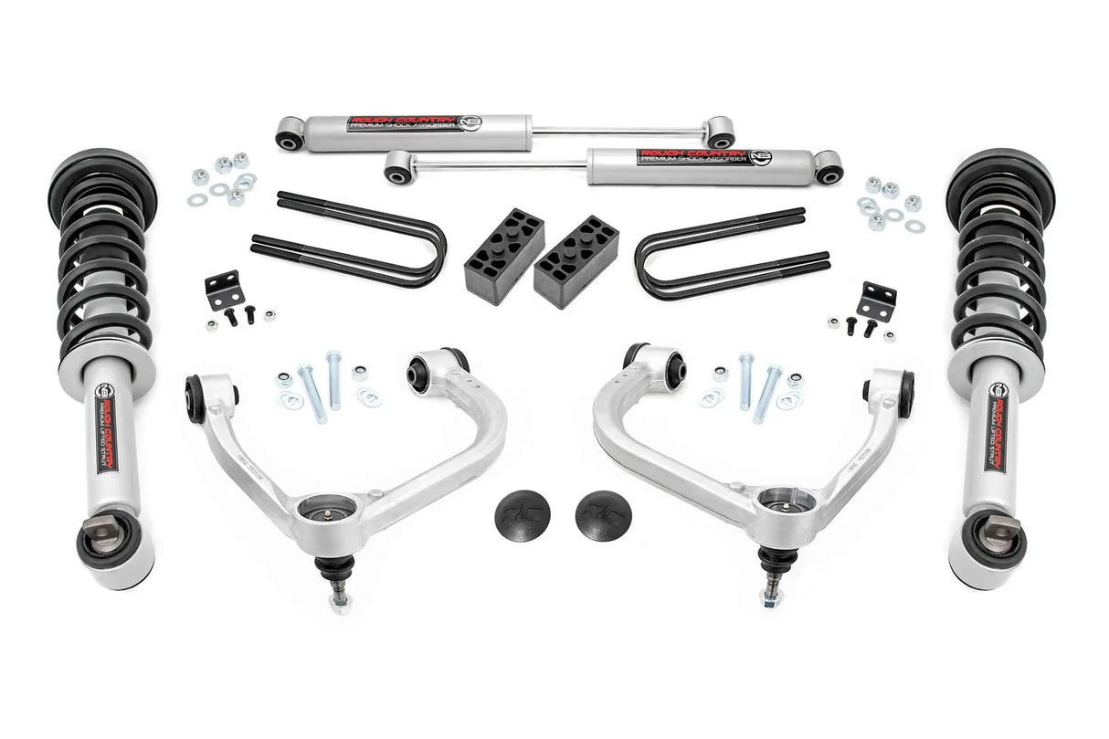 Rough Country 3 Inch Lift Kit Forged UCA Ford F-150 4WD 2021-2026 41430