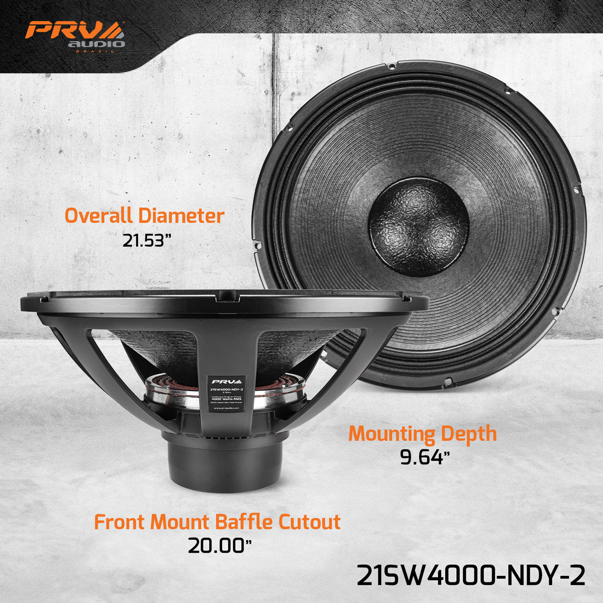 PRV 21SW4000-NDY-2 Subwoofer PRV Audio