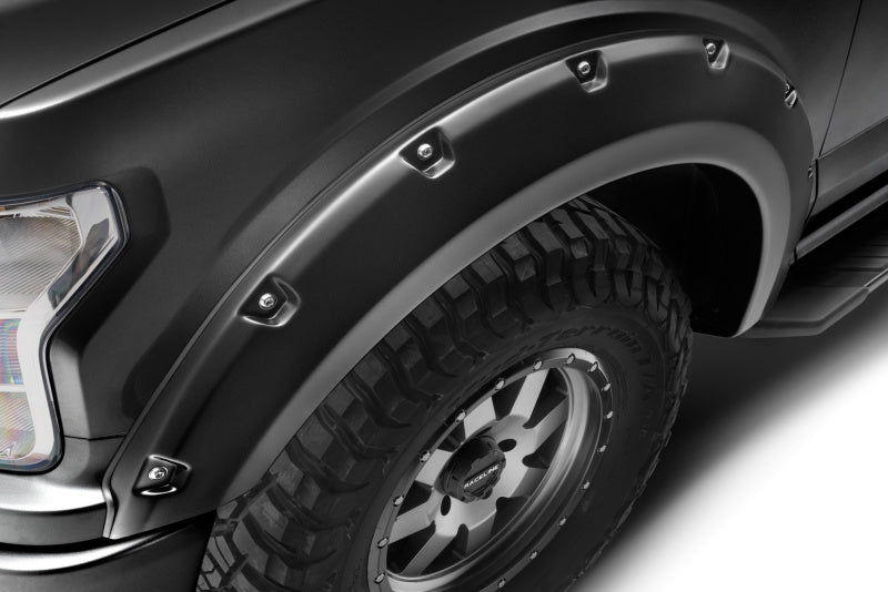 Bushwacker 18-20 Ford F-150 (sauf modèles avec Tech Pkg) Élargisseurs de poche 4 pièces - Agate Black Met