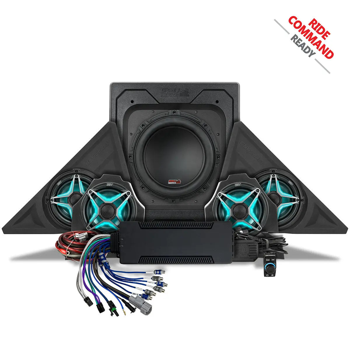 2018-2025 Polaris® Slingshot Phase-5 V-Spec 1400watt 5-Speaker Audio-System for Ride Command SSV Works