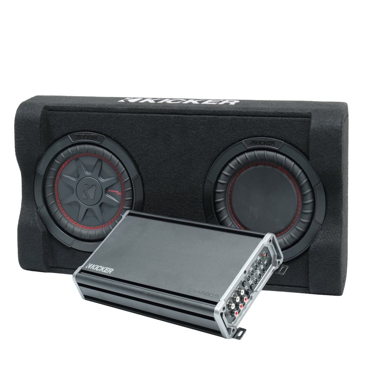 Kicker Plug & Play Full System 5 Channel Amplifier and Subwoofer Bundle | '18- '23 JL Wrangler/ '20- '23 JT Gladiator
