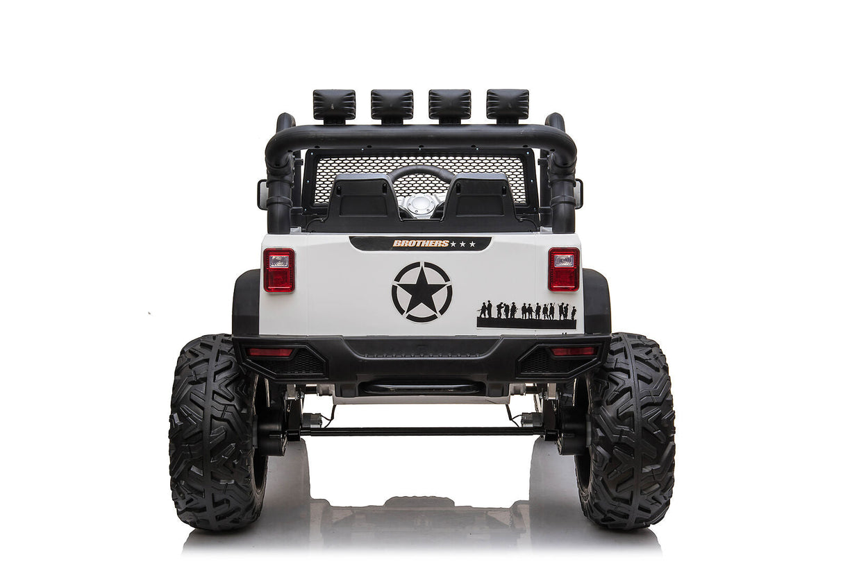 24V JEEP Double Drive Kids Ride-On Car with 200W*2 Motors and 12V9AH*2 Batteries - Parental Remote Control Included