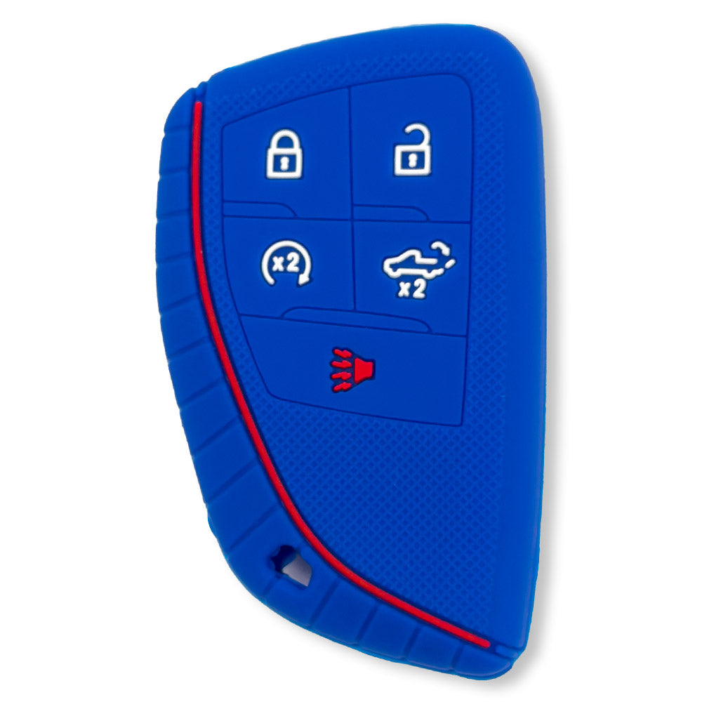 GMC & Chevy 22-25 Sierra & Silverado 1-Piece 100% Silicone Rubber Key Fob Cover - Multiple Colors