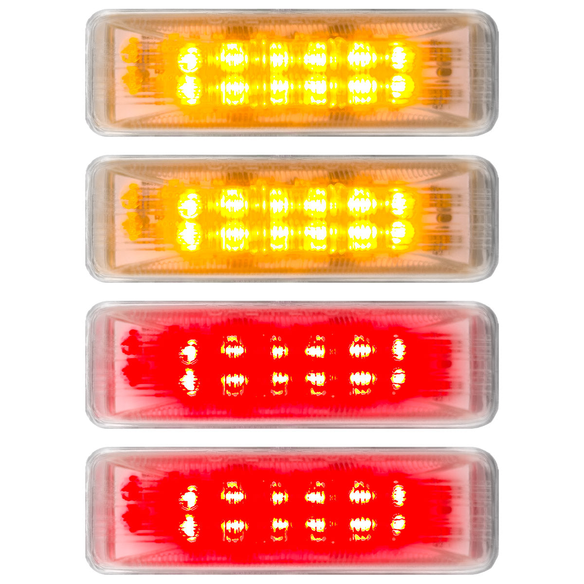 Dodge RAM 94-01 Red & Amber LED Fender Lights (4-Piece Set) - Smoked or Clear Lens