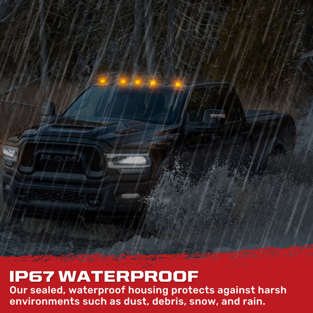 Dodge RAM Heavy-Duty 2500/3500 03-18 5 Piece Cab Roof Light Set 2-Way Front & Rear Facing Ultra High-Power LEDs Multiple Lens & Colors