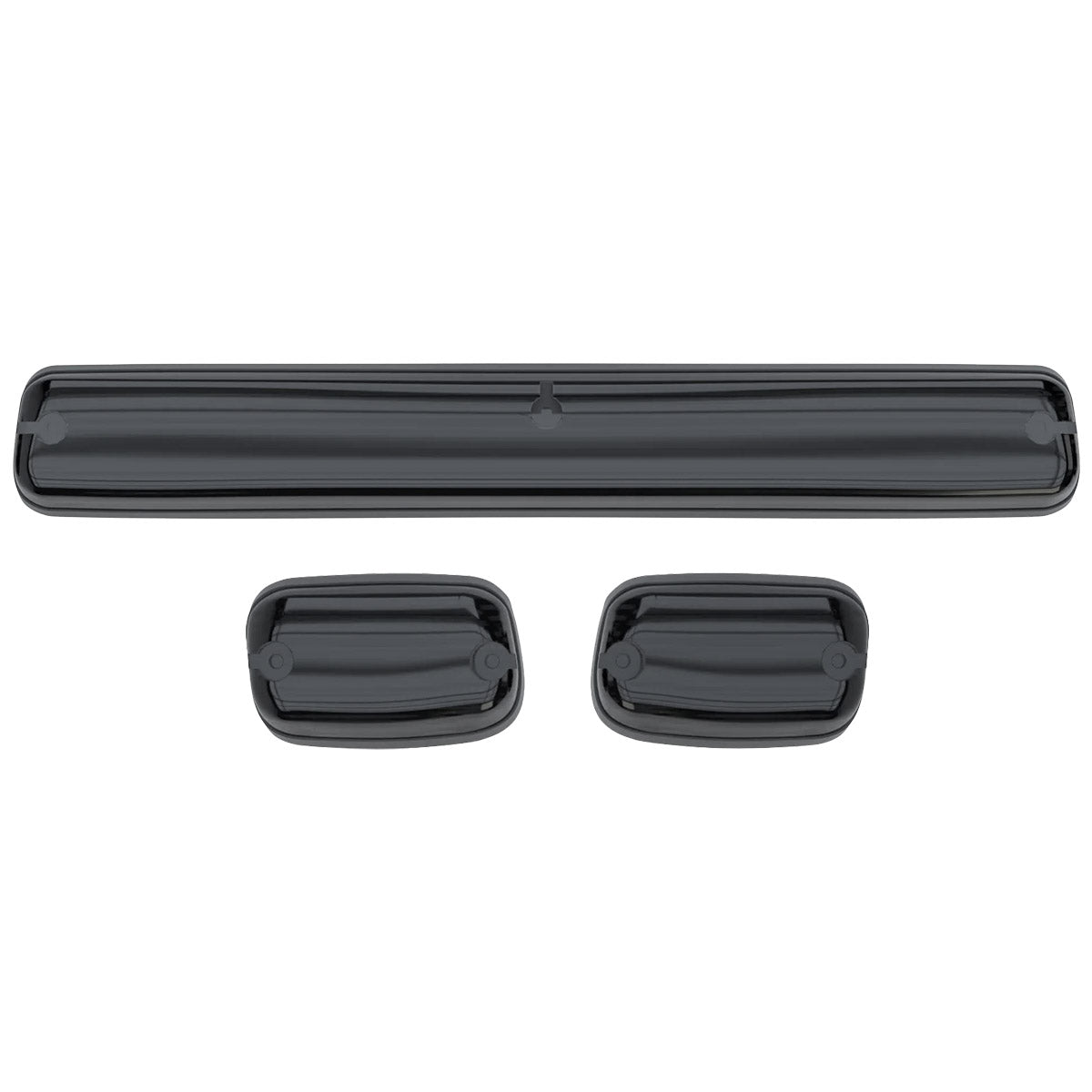 GMC & Chevy 07-14 3-Piece Cab Roof Light Kit Strobe LED White & Amber - Multiple Lens