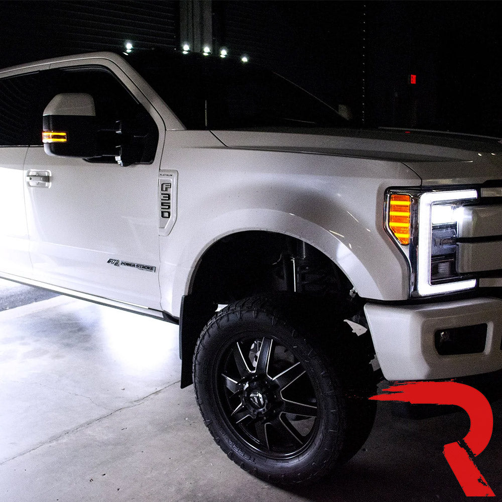 Ford Super Duty 17-25 5-Piece Cab Roof Light Set 2-Way Front & Rear Facing Ultra High-Power LEDs Multiple Lens & Colors - (ATTN: For models that DID NOT come with factory cab roof lights)