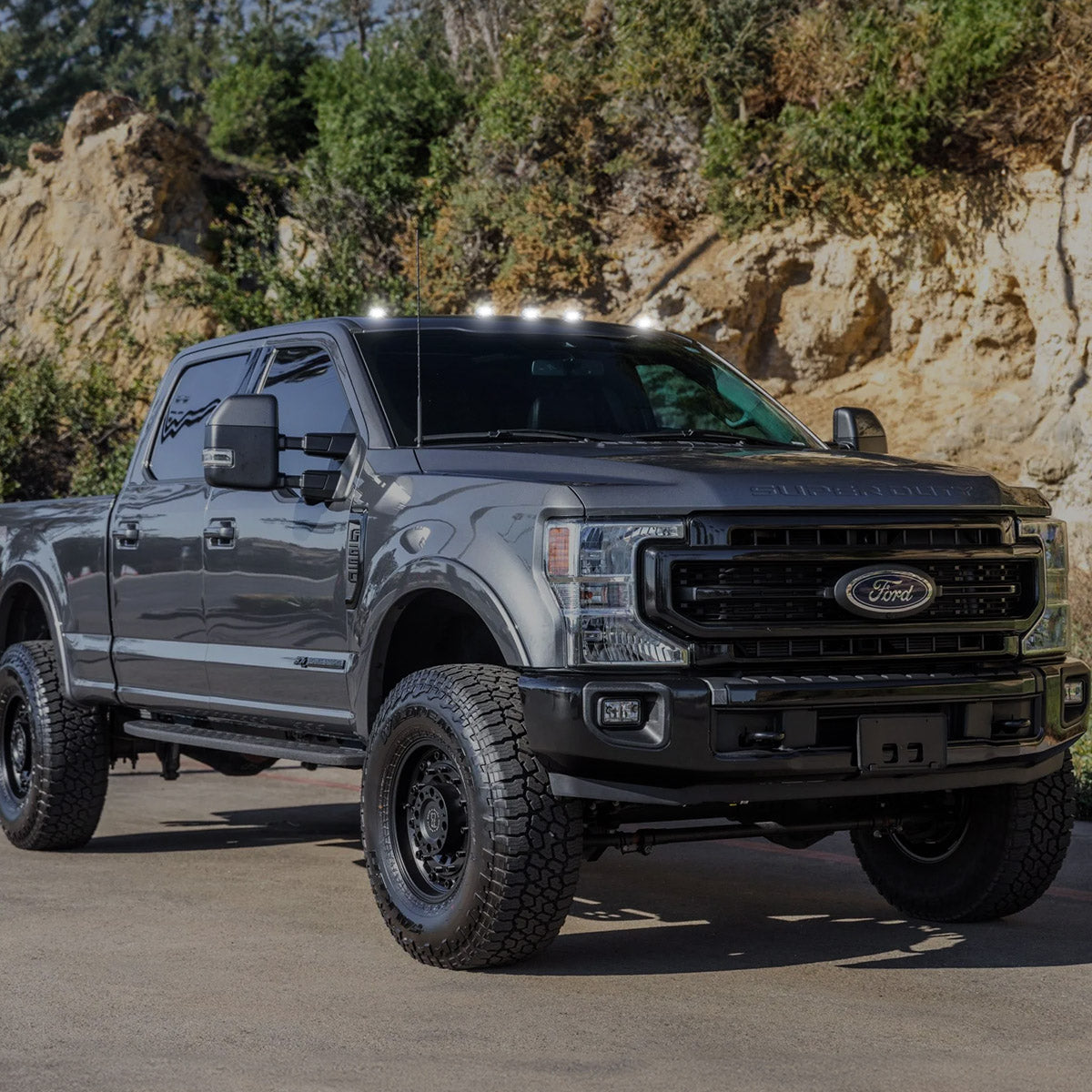 Ford Super Duty 17-25 5-Piece Cab Roof Light Set 2-Way Front & Rear Facing Ultra High-Power LEDs Multiple Lens & Colors - (ATTN: For models that DID NOT come with factory cab roof lights)