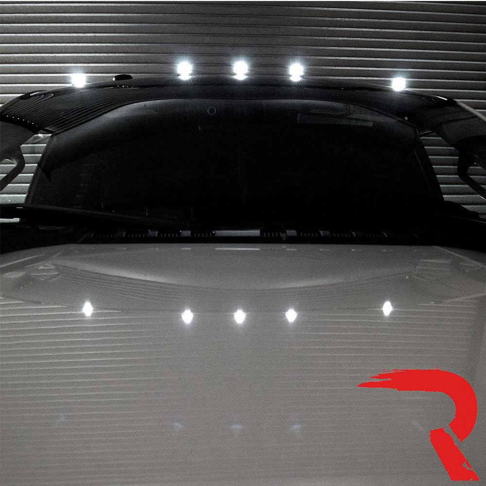 Ford Super Duty 17-22 5-PC Cab Roof Light Set 2-Way Front & Rear Facing Ultra High-Power LEDs (Replaces Factory/OEM Cab Lights Only) - Multiple Options