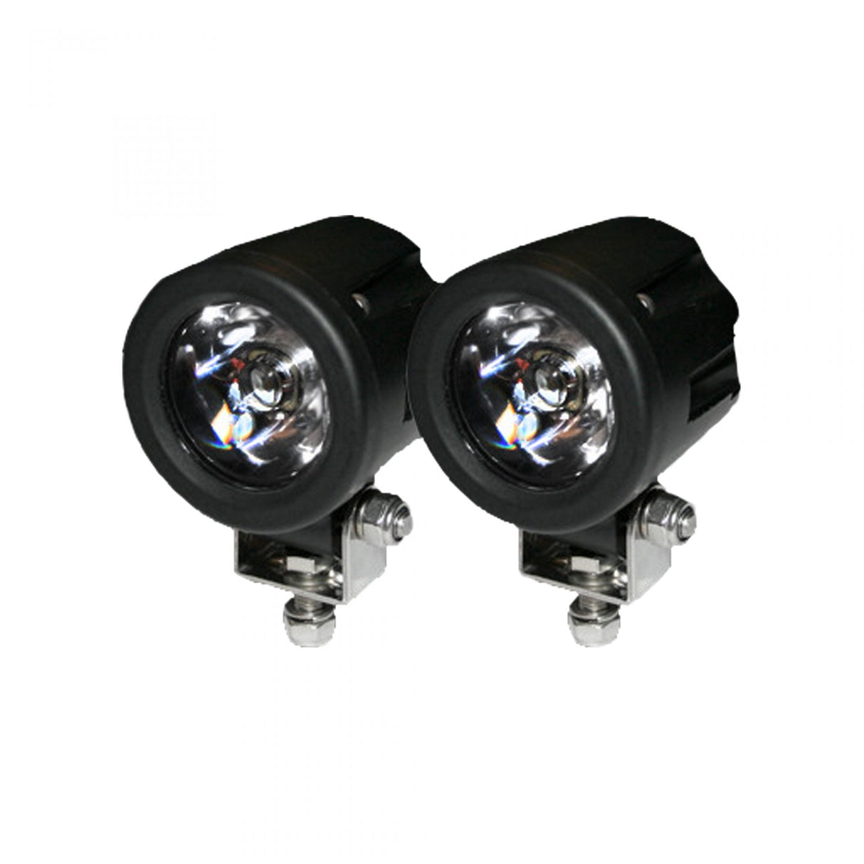 High-Power 3000 Lumen Driving Light Kit 6000K LEDs Chrome Circle Housing Clear