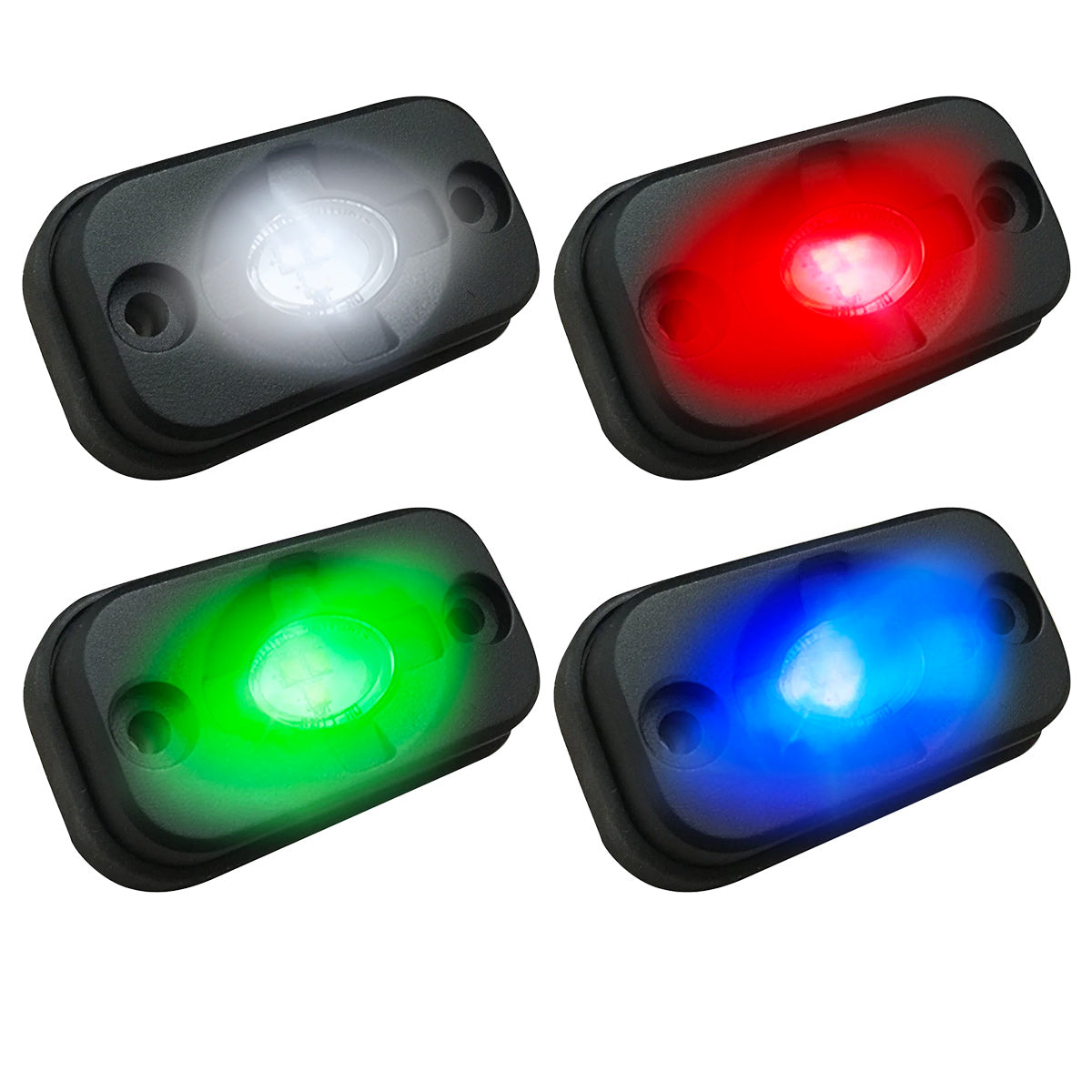 Universal 4-PC Ultra Bright RGB Multicolor CREE LED Underbody Rock Lights Bluetooth Control