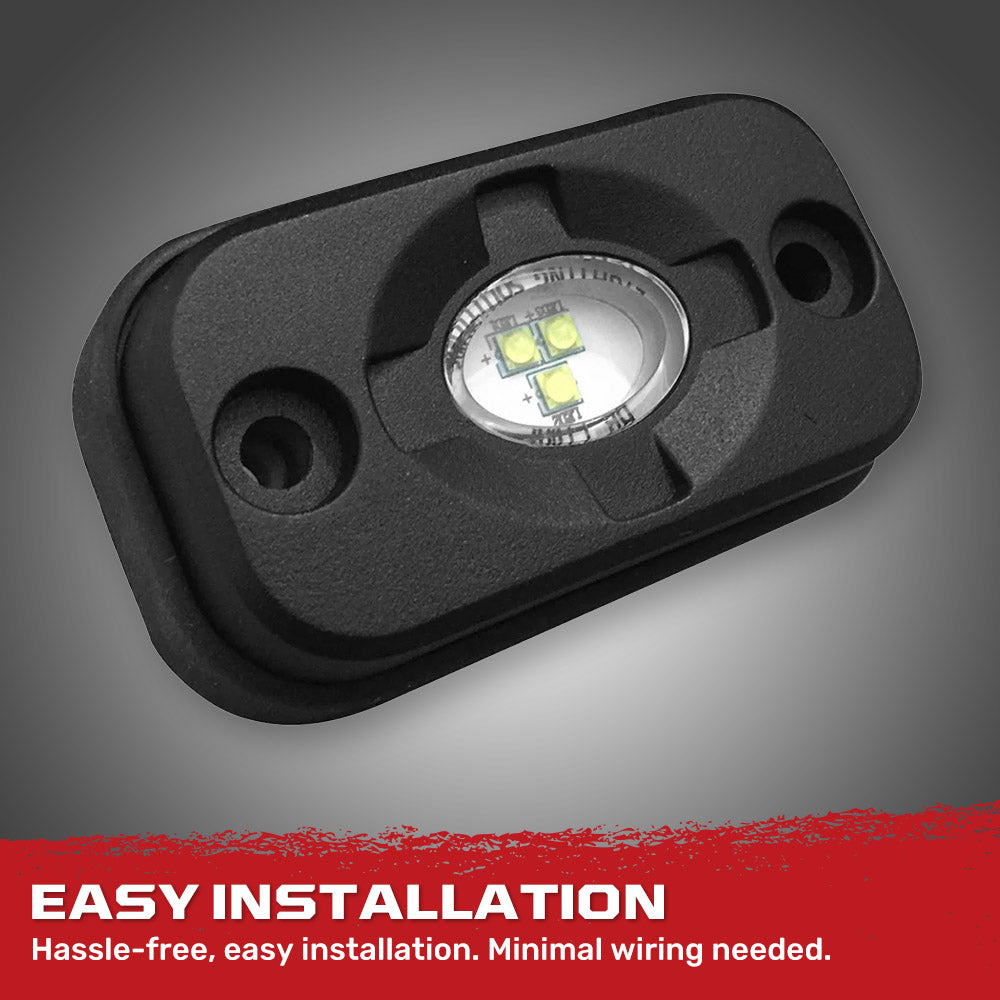 Universal 4-PC Ultra Bright CREE LED Underbody Rock Lights - Multiple Colors