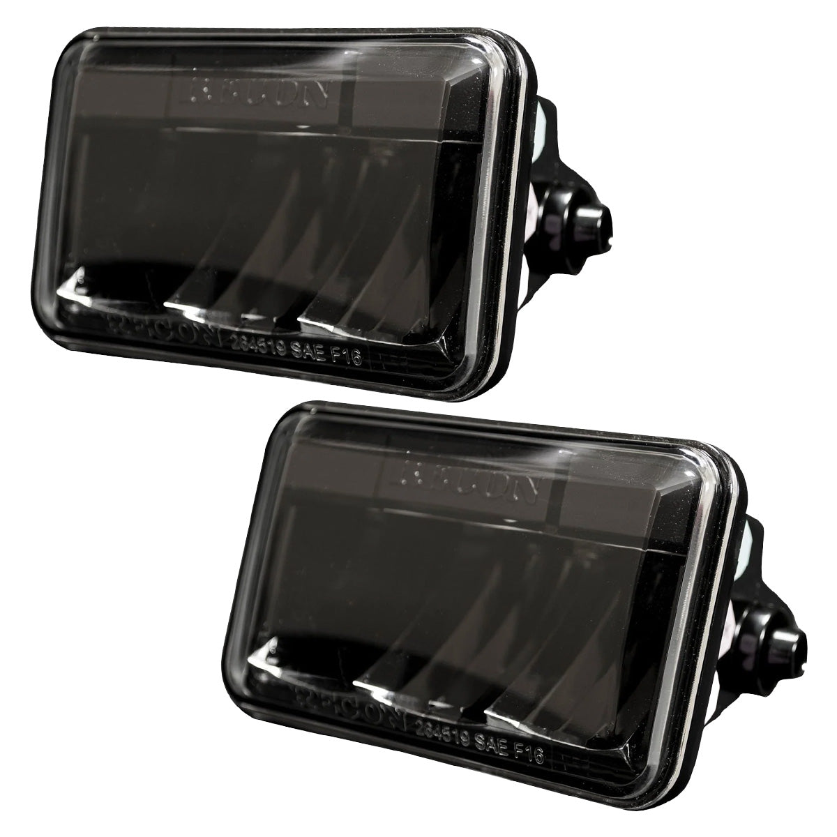 Ford F150 15-20 (Excluding Raptor) Ultra Bright White LED Fog Lights (Replaces Factory Fog Lights) - Smoked Black