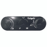 Vintage Air 3-Knob Horizontal Control Panel with Black Anodized Face and Knobs Far From Stock