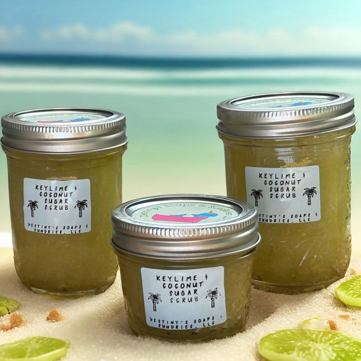 Key Lime Coconut Sugar Scrub Destiny's Soaps & Sundries, LLC