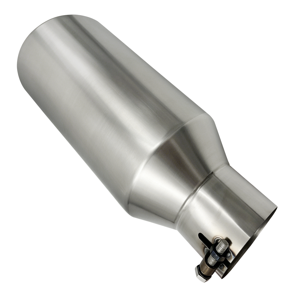 Trucktok 3" Inlet 5" Outlet 12" Overall Length Stainless Steel Bolt On Exhaust Tailpipe Tip TruckTok