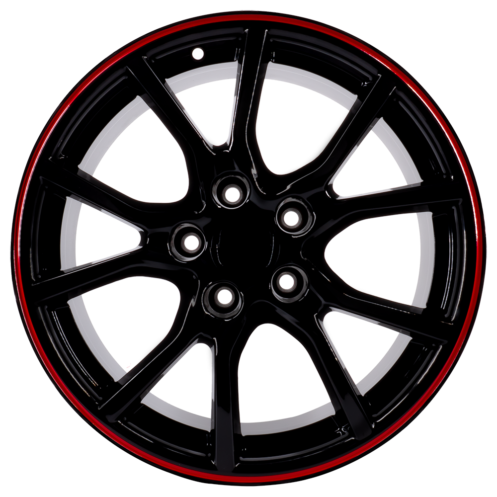 Honda Civic Wheel Rims 17x7.5 5x114.3 Type R Style Red Lip Set of 4
