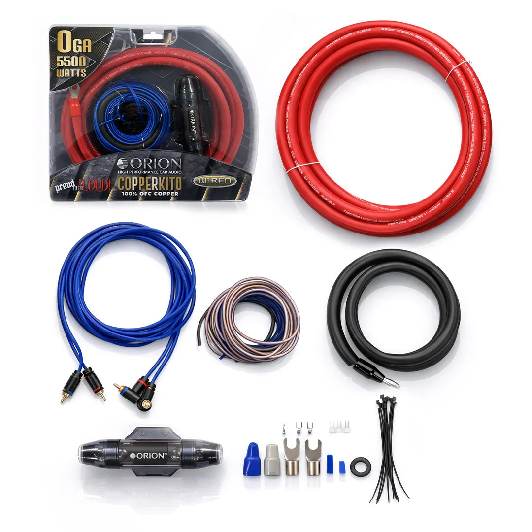 ORION 0-GAUGE 100% OXYGEN FREE COPPER (OFC) AMPLIFIER WIRING KIT I COPPERKIT0 Orion