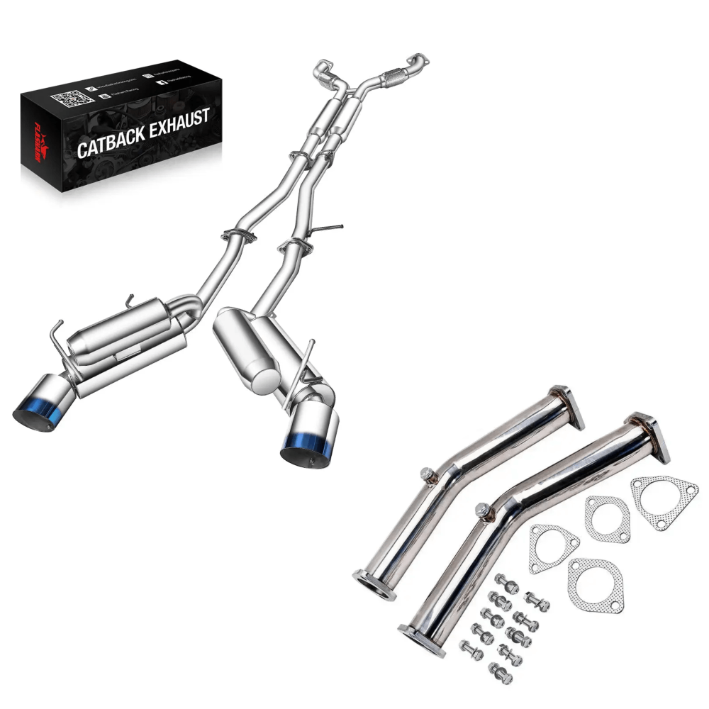 Catback Exhaust for 2003-2008 Nissan 350Z & Infiniti G35 with 4.5'' Single Tip & 3'' Pipe Flashark