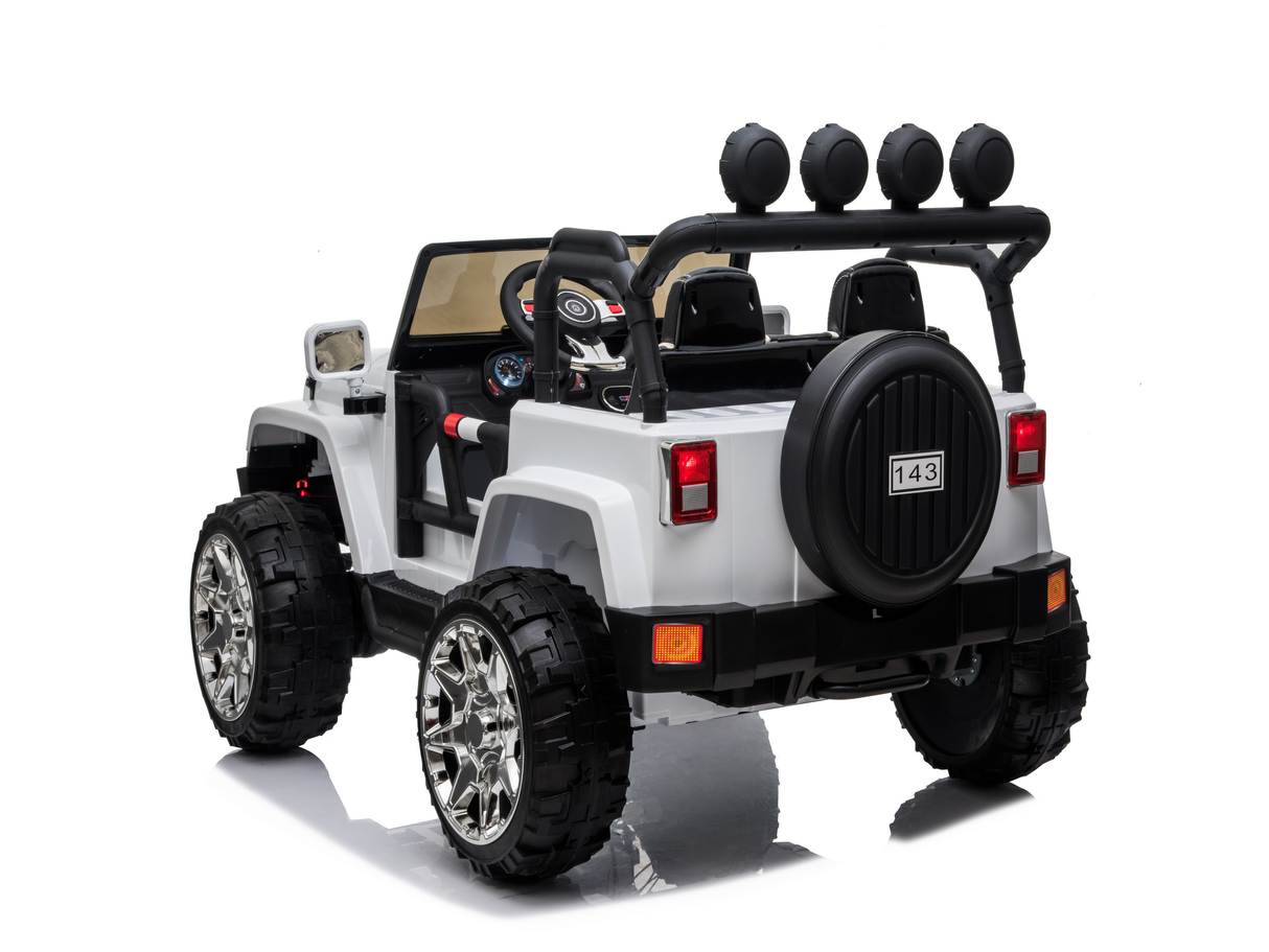 2 Seater 24 Volt 4x4 Electric Ride On Jeep Style Rubber Tires Fully Loaded Truck ATV UTV For Kids W/Magic Cars® Wireless Parental Control MagicCars
