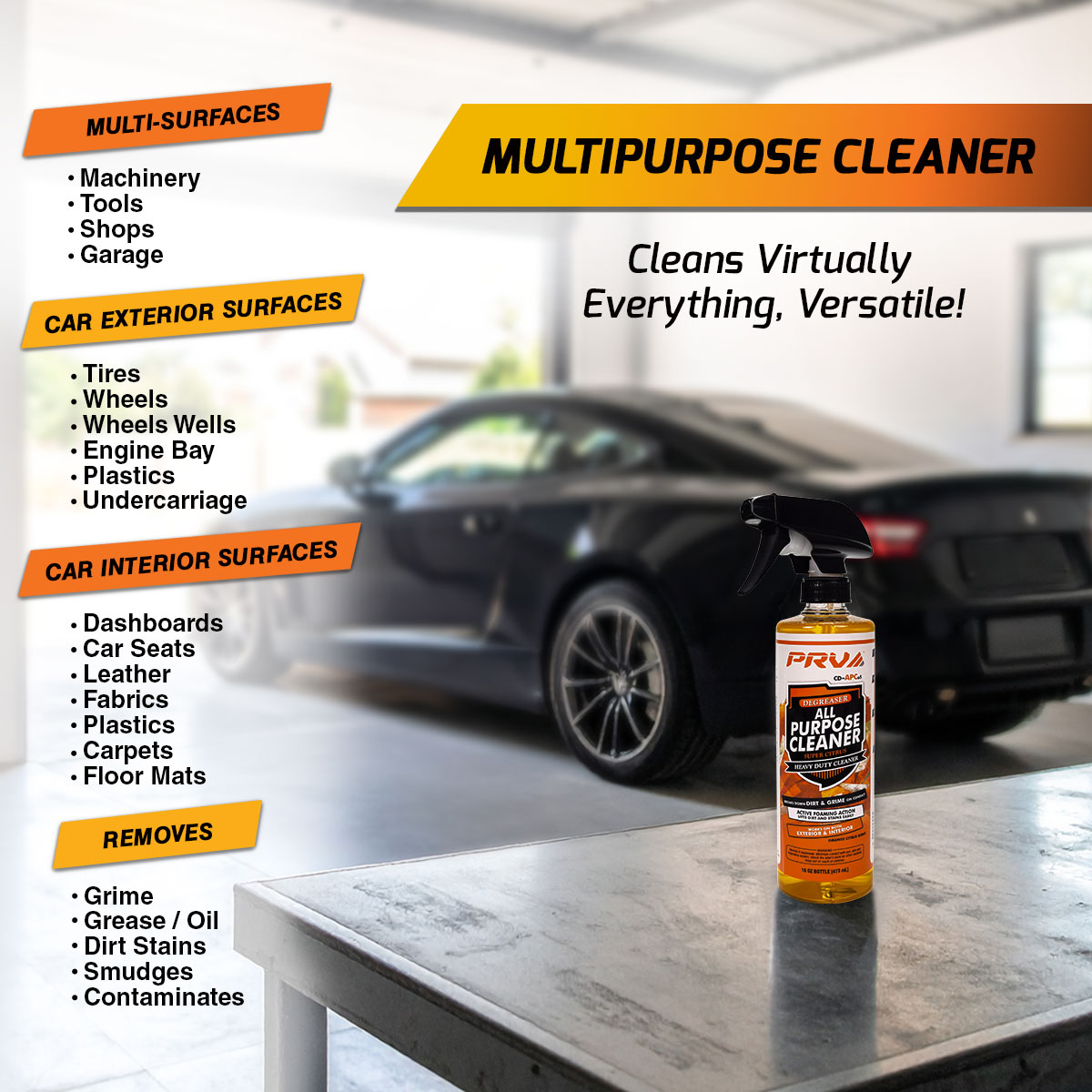 PRV Audio CD-APCo5 All Purpose Cleaner Degreaser 16 fl oz